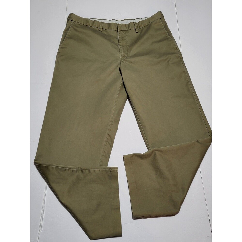 Haggar Mens Classic fit Cotton Dress Pants 38/ 32 Beige Solid